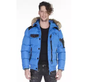 Теплая мужская куртка голубая CIPO & BAXX