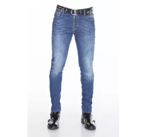 Синие джинсы слимы мужские CIPO & BAXX