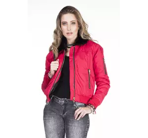 Куртка женская красная с меховым воротником CIPO & BAXX