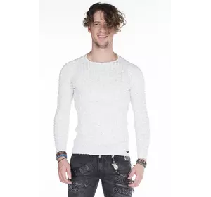 Пуловер мужской белый CIPO & BAXX