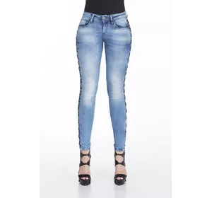 Женские голубые джинсы слимы CIPO & BAXX