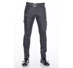 Мужские джинсы слимы черные с карманами CIPO & BAXX